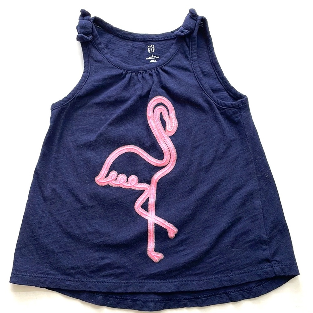 Gap Baby Navy Flamingo Tank, Size 4 Years